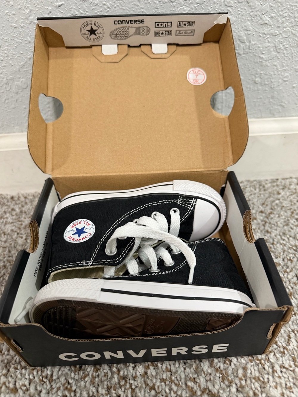 Converse Kids Black and White High-Top Sneakers